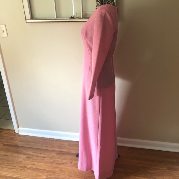 Vintage 1970s Princess Dress Maxi Pink 12 Prom - Picture 10 of 12
